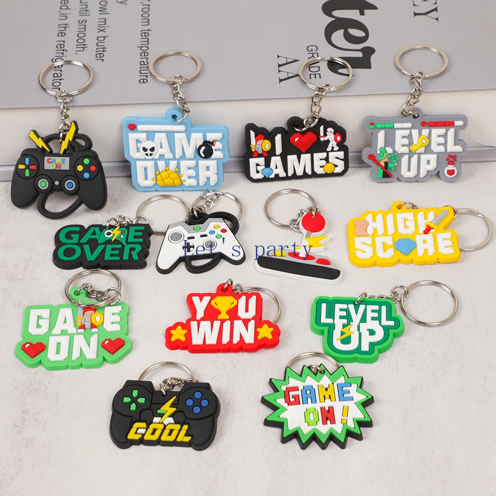 13Pcs Video Game on Theme PVC  - đánh giá và giá Gaming Console Keychain